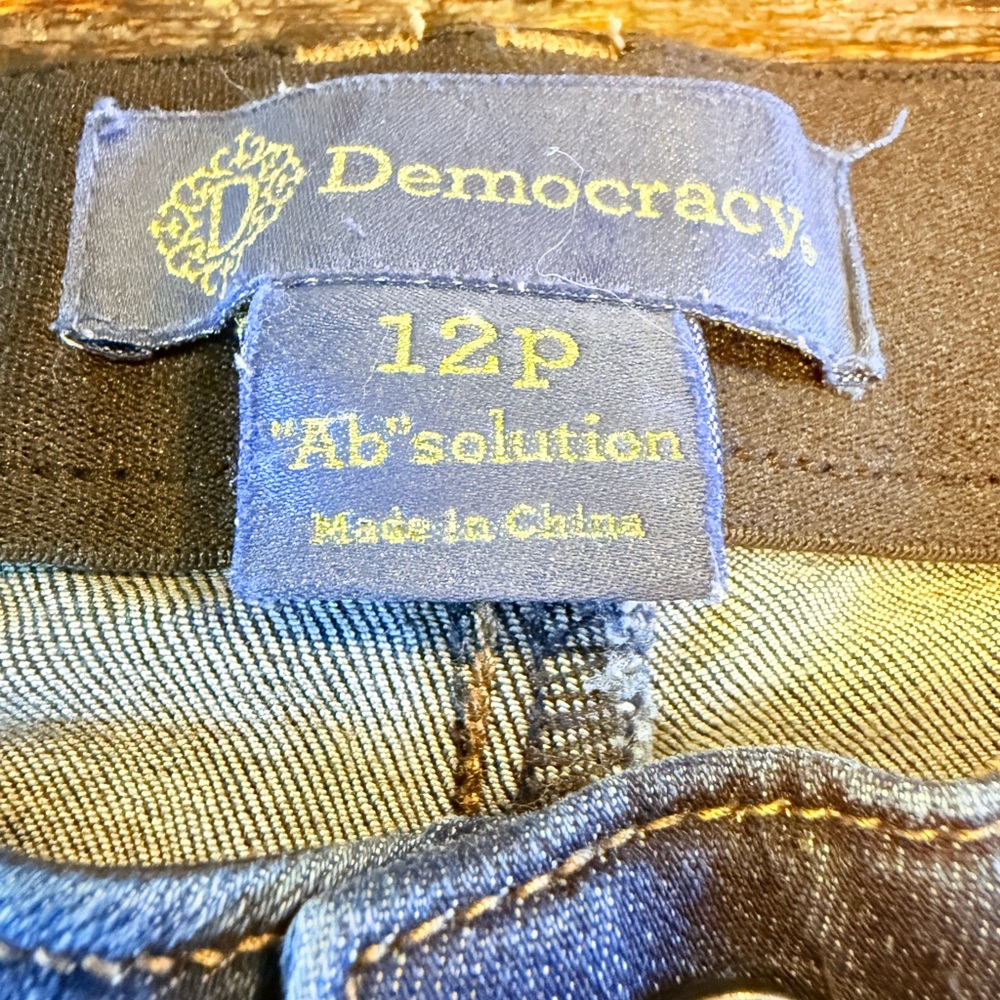 Democracy Classic Blue Women's Blue Jeans 12p Petite “Ab”Solution - Picture 3 of 16